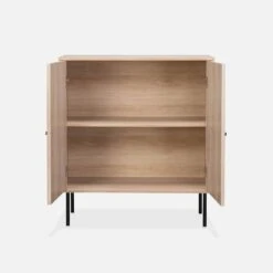 Buffet Effet Bois Rainuré 2 Portes 83,5 Cm -Jardin Et Extérieur ibragcabinet 73bf7d04b4e604c3d8886365f5170f06