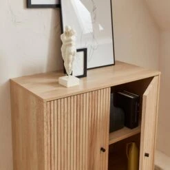 Buffet Effet Bois Rainuré 2 Portes 83,5 Cm -Jardin Et Extérieur ibragcabinet 7acb585d38d8994458a71ef30906f86e