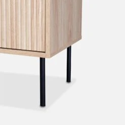 Meuble TV Décor Bois Rainuré 120 Cm -Jardin Et Extérieur ibragtvstand fa0a63b6972571c24a7a06cca87ebc44