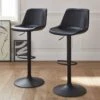Tabouret Bar Réglable 60,5/81,5cm Simili Cuir (lot De 2) Couleur : Noir -Jardin Et Extérieur ibsajpux2bk 0f7b5312d74fb1e52745f64cbd7b1b56