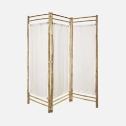 Paravent Pliable Bambou Et Toile Blanche 10 Paravent Pliable Bambou Et Toile Blanche -Jardin Et Extérieur ibscre135natwh 4d43cf563ca5a057e5083bd5a608d0de
