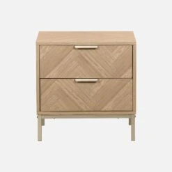 Table De Chevet Effet Bois Décor Chevrons (lot De 2) -Jardin Et Extérieur ibudbesidex2 0c98bcf6899052d9f4a3f1bfd4bc226c