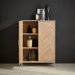 Vaisselier Effet Bois Décor Chevrons 2 Portes -Jardin Et Extérieur ibudcabinet 7f5ca050bf4ea37d7917be58350cb60c