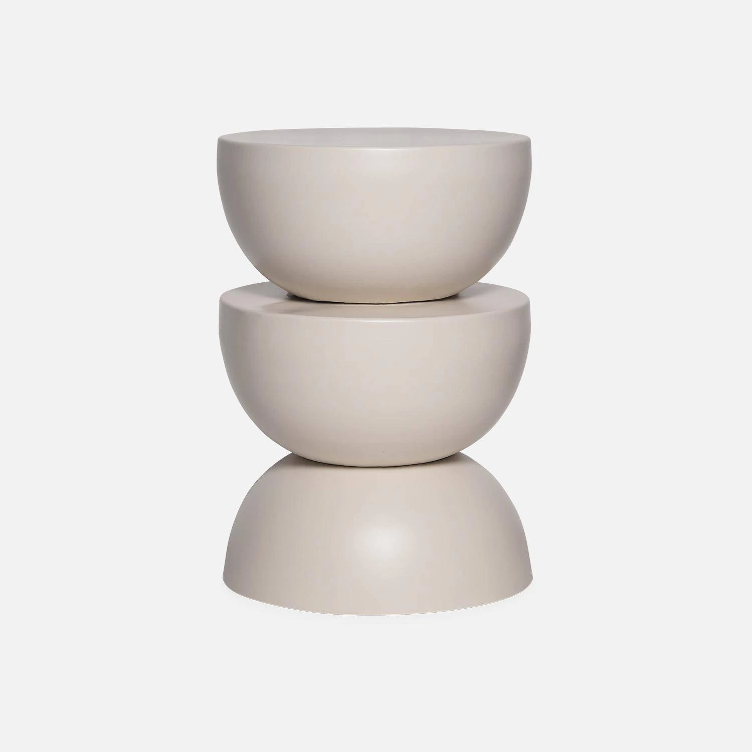 Table D'appoint, Bout De Canapé, Table De Chevet En Métal, Ø32 X H 46.5cm Couleur : Crème 7 Table D'appoint, Bout De Canapé, Table De Chevet En Métal, Ø32 X H 46.5cm Couleur : Crème – Image 5