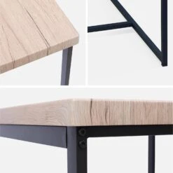 Table Haute Et 4 Tabourets De Bar Acier Et Effet Bois Couleur : Noir -Jardin Et Extérieur ids100r4 29625af6f80e7379f9096dbbdc85e9e6