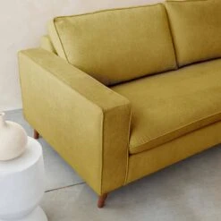 Canapé Lit Convertible 3 Places Avec Matelas 12cm - Fabriqué En France Couleur : Moutarde -Jardin Et Extérieur igusbedsofacur 3a47678985557ff8d89d6e01b7a85c3b