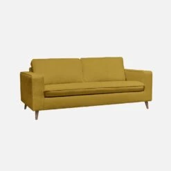 Canapé Lit Convertible 3 Places Avec Matelas 12cm - Fabriqué En France Couleur : Moutarde -Jardin Et Extérieur igusbedsofacur 3de0c251f3dfae8428ac0701896eec3b