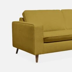 Canapé Lit Convertible 3 Places Avec Matelas 12cm - Fabriqué En France Couleur : Moutarde -Jardin Et Extérieur igusbedsofacur 8b71da413e98c1586c40d6e20d0d1966