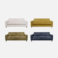 Canapé Lit Convertible 3 Places Avec Matelas 12cm - Fabriqué En France Couleur : Moutarde -Jardin Et Extérieur igusbedsofacur f86b816e10597ed042bfed8bfed94bdf