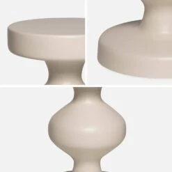 Table D'appoint, Bout De Canapé, Table De Chevet En Métal, Ø29,5 X H 47cm Couleur : Crème -Jardin Et Extérieur ihawstbl30ivo 7a85c6acb6e9fdd4e0aa6b210996965b