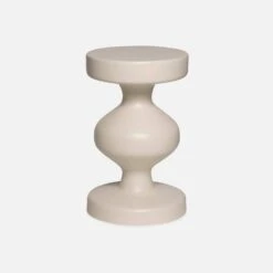 Table D'appoint, Bout De Canapé, Table De Chevet En Métal, Ø29,5 X H 47cm Couleur : Crème -Jardin Et Extérieur ihawstbl30ivo edc029117bb54df8ff9b869d86c5a7b7