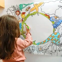 Coloriboard Avec 8 Feutres Lavables, Tableau à Colorier -Jardin Et Extérieur ikdscb95x65jun 7303332a307d06935885ec7567983fce