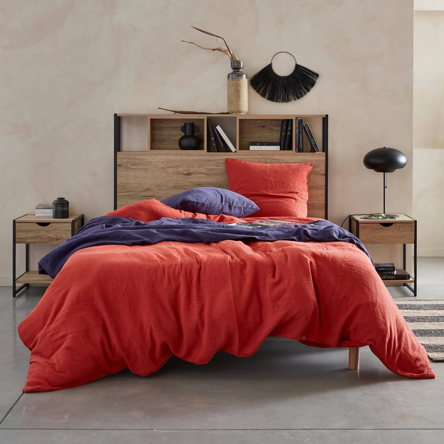 Table De Chevet Industrielle, Effet Bois Et Métal (lot De 2) 5 Table De Chevet Industrielle, Effet Bois Et Métal (lot De 2) – Image 3