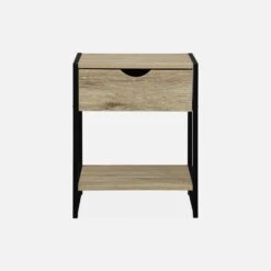 Table De Chevet Industrielle, Effet Bois Et Métal (lot De 2) 16 Table De Chevet Industrielle, Effet Bois Et Métal (lot De 2) -Jardin Et Extérieur ilfbedsidex2bn 66f8e968f6a83578bfa312506e79377e