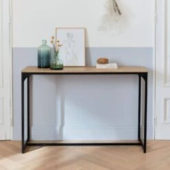 Console Métal Et Effet Bois Couleur : Noir -Jardin Et Extérieur ilfct120bn b7be3e328a20ef873269786fcc1f1077