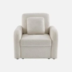 Fauteuil Tissu Bouclette Blanche, Lignes Arrondies -Jardin Et Extérieur imlsofa1boucl 45da6efd74b2dbd20c5e773b12875c85