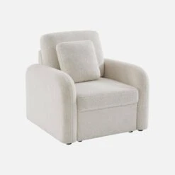 Fauteuil Tissu Bouclette Blanche, Lignes Arrondies -Jardin Et Extérieur imlsofa1boucl 91db6e89923e0869d2dde52a82d2da11