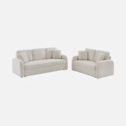 Canapé 2 Places Bouclettes Blanches, Lignes Arrondies -Jardin Et Extérieur imlsofa2boucl fe22f50bd43aeef5206ad0d537478a4f
