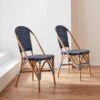 Chaise Bistrot En Rotin Et Polyrotin (lot De 2) Couleur : Bleu -Jardin Et Extérieur imonchrx2blu 9b0e239cfc734769e4619925a1b22e48