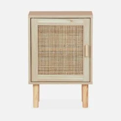 Table De Chevet Cannage Et Effet Bois -Jardin Et Extérieur inatbeside 53af6d0666e335b563ae105d62bf56d3