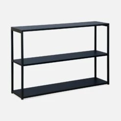 Etagère Bibliothèque Industrielle Basse Métal Noir 3 Niveaux 10 Etagère Bibliothèque Industrielle Basse Métal Noir 3 Niveaux -Jardin Et Extérieur indubkc120bk be06df6b831c24f8f36fc62ff1aeda6f