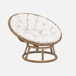 Fauteuil Papasan En Rotin Avec Coussin Ø113cm -Jardin Et Extérieur ipalchr113nat d2fa937f7ae3f99fae9f252888a9a22e