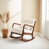 Rocking Chair Scandinave En Bois Et Tissu Bouclette -Jardin Et Extérieur iracscalwlboucl 62c882f7e5dea6561276e9a3865b39fd