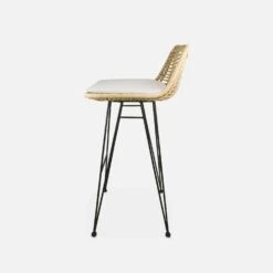 Tabouret De Bar Métal Et Rotin 67cm (lot De 2) Couleur : Naturel -Jardin Et Extérieur irawsto67natx2 a928a5638b00ea26e70c37a6b0db2bb4