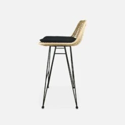 Tabouret De Bar Métal Et Rotin 75cm (lot De 2) Couleur : Noir -Jardin Et Extérieur irawsto75bkx2 c3f037f9a7c291c7bc535b8743b70288