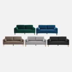 Canapé 3 Places Tissu, Pieds Bois Couleur : Gris Clair -Jardin Et Extérieur isof3lgy b4458b0cd018c27b062c0c1b3c44fe93