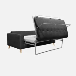 Canapé Lit Convertible 3 Places Avec Matelas 12cm - Fabriqué En France Couleur : Anthracite -Jardin Et Extérieur itlsbedsofaat 2d692072b05624b5c842bea4056cda77