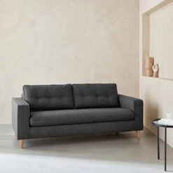 Canapé Lit Convertible 3 Places Avec Matelas 12cm - Fabriqué En France Couleur : Anthracite -Jardin Et Extérieur itlsbedsofaat 88b9a5ed93d7c81452be74fdadc32e97