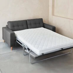 Canapé Lit Convertible 3 Places Avec Matelas 12cm - Fabriqué En France Couleur : Anthracite -Jardin Et Extérieur itlsbedsofaat c0431b1bcad8006b6484ccbc1903da27