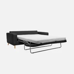 Canapé Lit Convertible 3 Places Avec Matelas 12cm - Fabriqué En France Couleur : Anthracite -Jardin Et Extérieur itlsbedsofaat e4f20113672a0c4c16ffc6a1c2e065d2