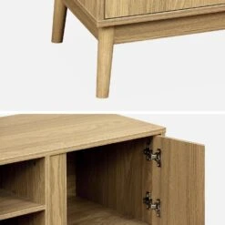 Meuble TV Effet Bois 2 Portes 120 Cm -Jardin Et Extérieur iwdtvstand 5a3e6994cd62109619eb93cc44658605