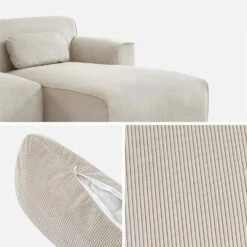 Canapé D'angle Velours Côtelé 2 à 3 Places -Jardin Et Extérieur iwlsofrccrvvbg 1384a8d5a5a4fda058a0dec32eb6b808