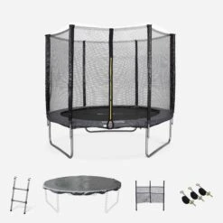 Trampoline 250cm Avec Pack D'accessoires Couleur : Gris