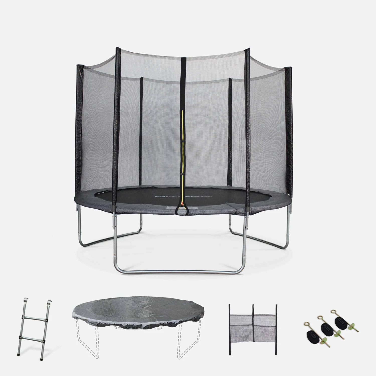Trampoline 305cm Avec Pack D'accessoires Couleur : Gris 3 Trampoline 305cm Avec Pack D'accessoires Couleur : Gris