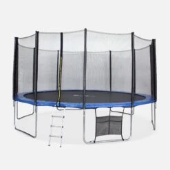 Trampoline 490cm Avec Pack D'accessoires -Jardin Et Extérieur kit490blue e7c118712a5bd2f0131f197052236041
