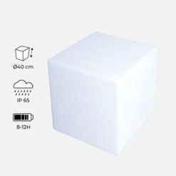 Cube Lumineux LED Avec Batterie Intérieur/extérieur