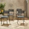 Chaise De Jardin En Acier (lot De 4) Couleur : Anthracite -Jardin Et Extérieur mtchrx4at 483b3d64743f385f352d2667b7f235da