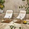 Fauteuil Relax En Toile, Structure Métal (lot De 2)