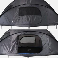 Trampoline 370 Avec Pack D'accessoires + Tente De Camping -Jardin Et Extérieur pack370bludome 1163a39ddd6a246f690ae558e8359061