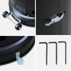 Parasol Chauffant Gaz 12,5kW Couleur : Noir -Jardin Et Extérieur pc1204bk 182035c6f119994d9aa4a4eb31b3e0a9