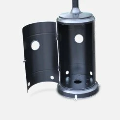 Parasol Chauffant Gaz 12,5kW Couleur : Noir -Jardin Et Extérieur pc1204bk b73211ed056dbbd27457e1d894f746b6