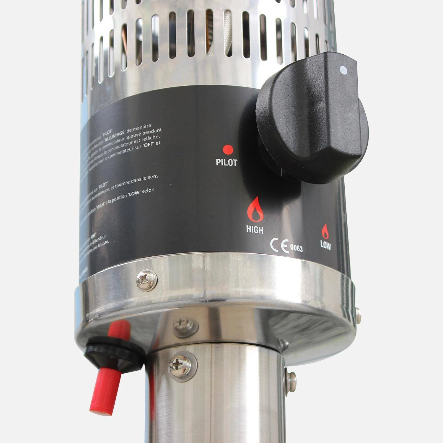 Lot De 2 Parasols Chauffants Gaz 12,5kW Couleur : Gris 6 Lot De 2 Parasols Chauffants Gaz 12,5kW Couleur : Gris – Image 4