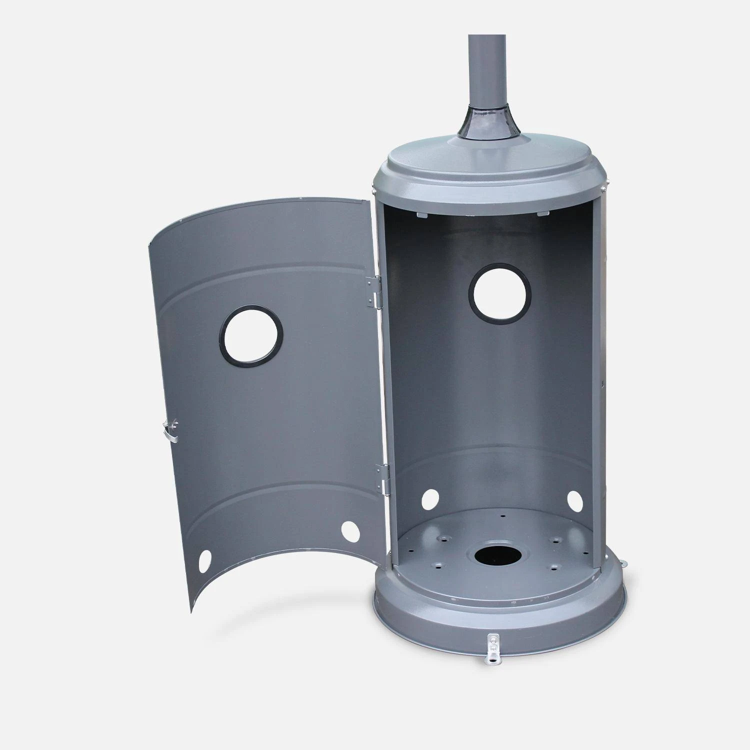 Lot De 2 Parasols Chauffants Gaz 12,5kW Couleur : Gris 4 Lot De 2 Parasols Chauffants Gaz 12,5kW Couleur : Gris – Image 2