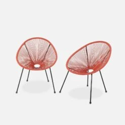 Fauteuil Oeuf En Corde (lot De 2) Couleur : Terracotta -Jardin Et Extérieur pex2ter af810394e34784cf28fe6ad9cd17cd02