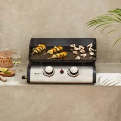 Plancha Gaz 2 Brûleurs Inox 5kW
