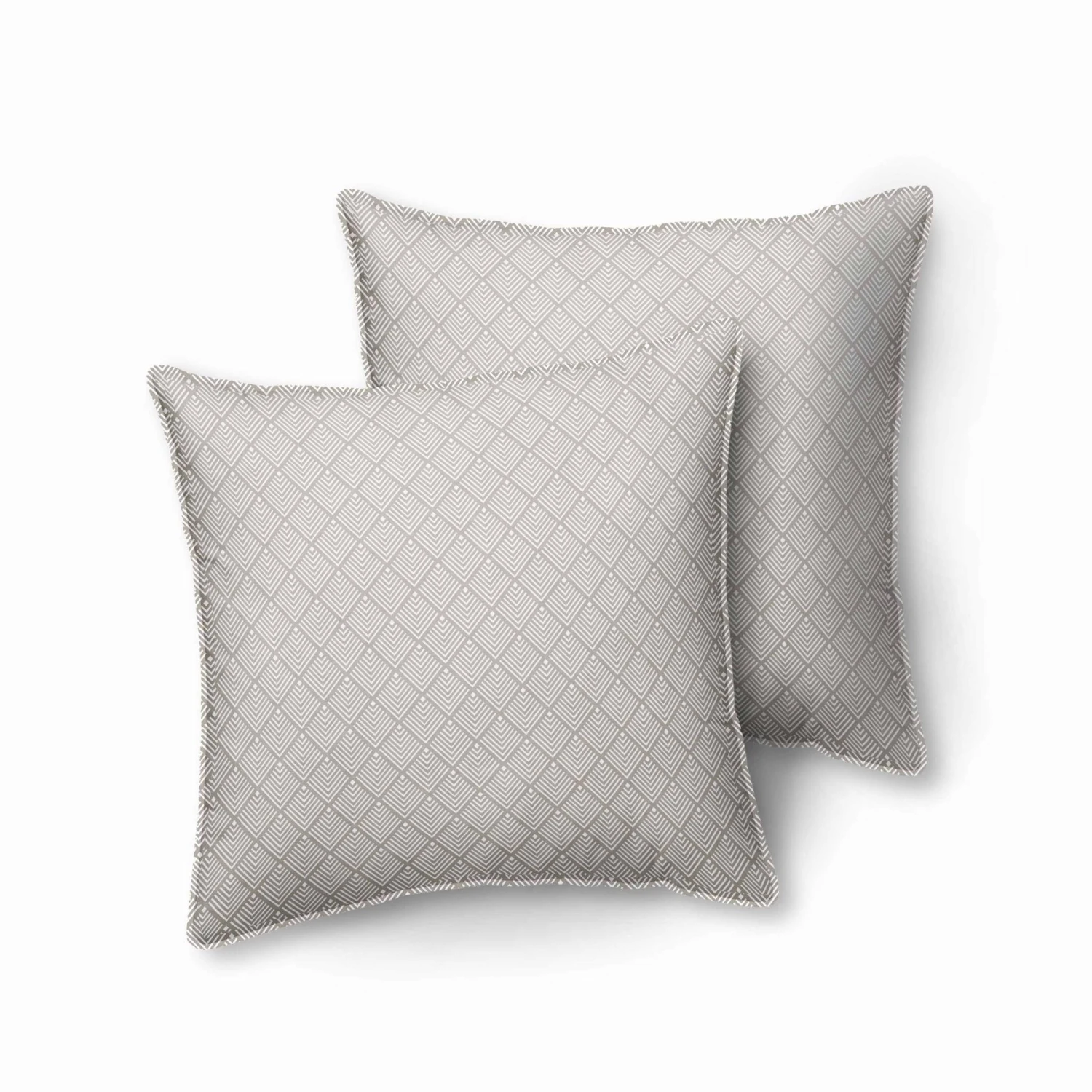 Lot De 2 Coussins De Décoration - 38x38cm - Carré Couleur : Gris Taupe 3 Lot De 2 Coussins De Décoration - 38x38cm - Carré Couleur : Gris Taupe